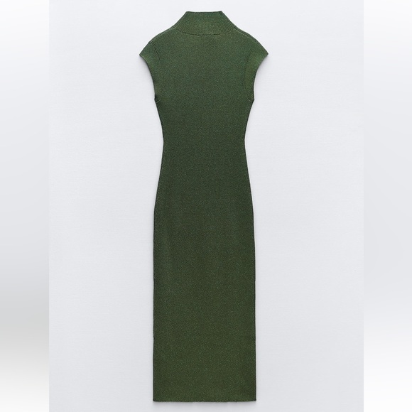 Zara NWT Knit Dress With Metallic Thread size M - Picture 9 of 10